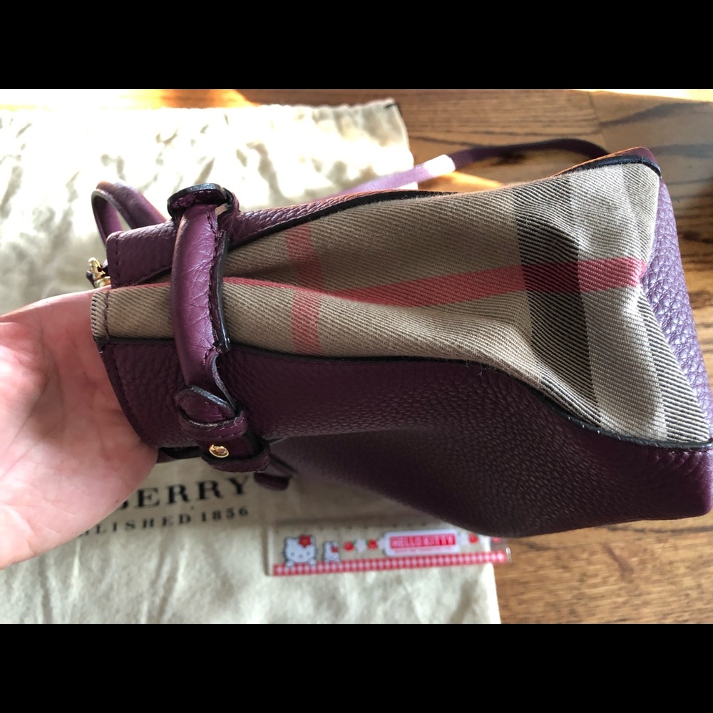Authentic Burberry Medium Tote Elderberry View 5